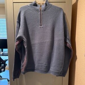 Tommy Bahama Reversible Sweater Blue/Tan Size Large